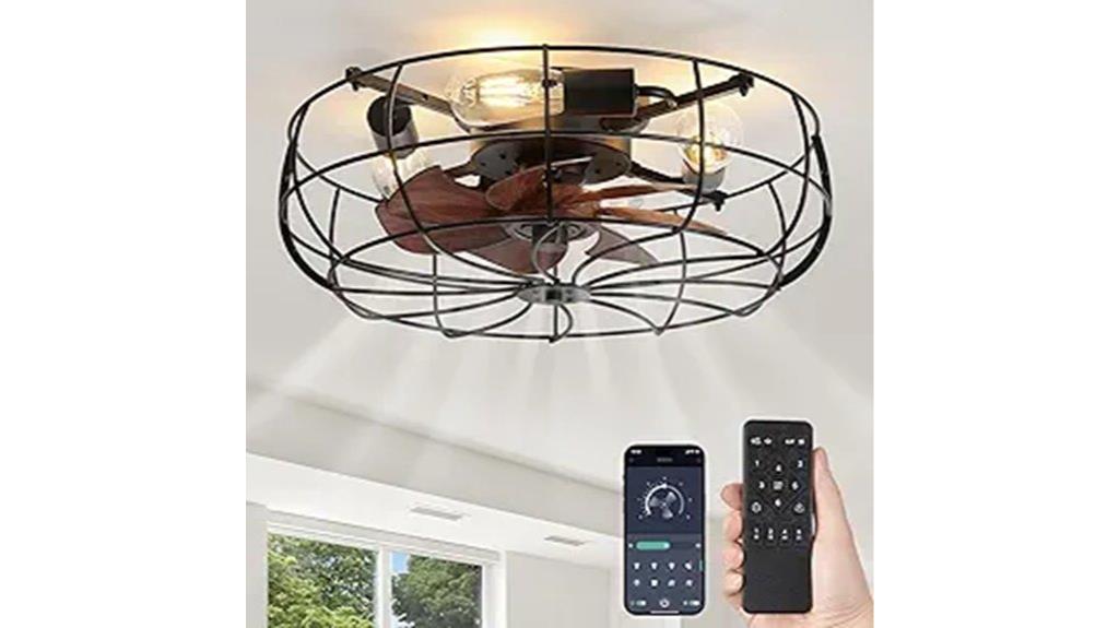 caged fan with remote