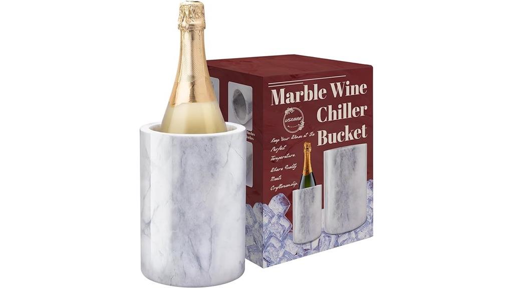 chilled marble wine bottle