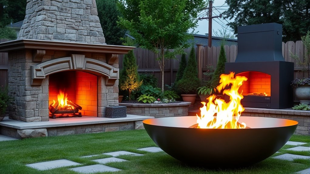 choose outdoor fireplace type