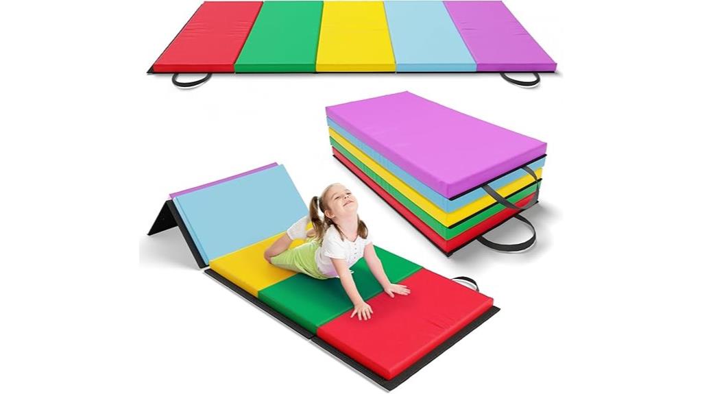 colorful playroom gymnastics mats