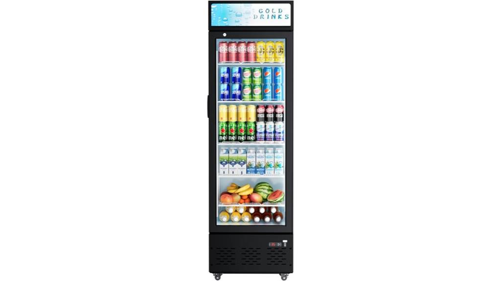 commercial glass door fridge