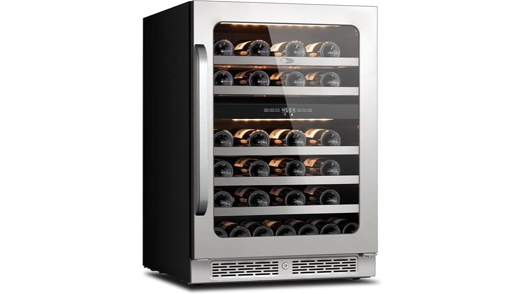 compact dual zone wine cooler