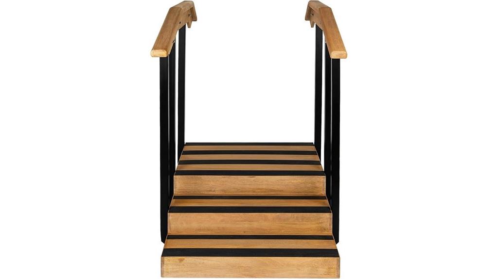 compact non slip wooden step
