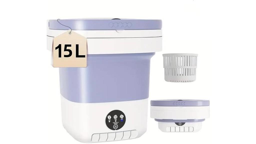 compact purple foldable washer