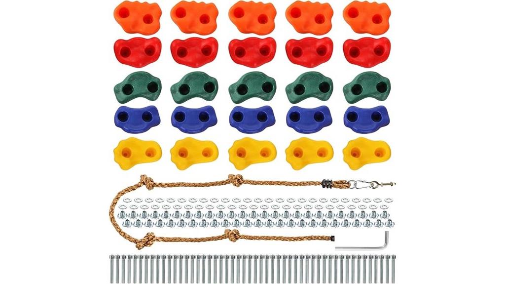 complete 25 handle climbing set