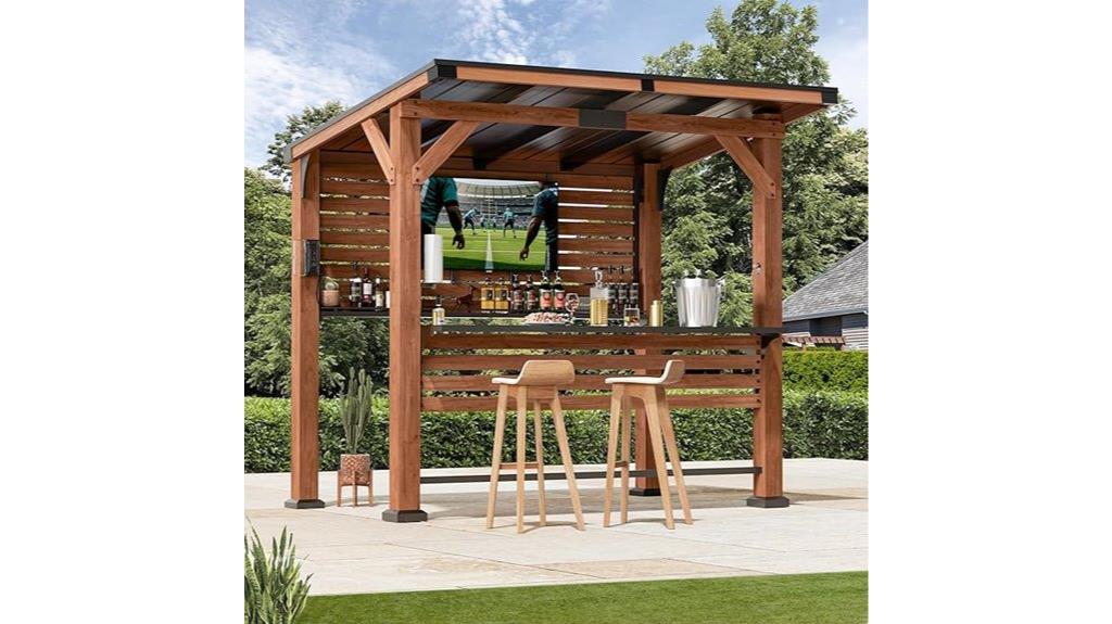 contemporary cedar entertainment center