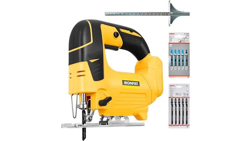 cordless jig saw with adjustable settings