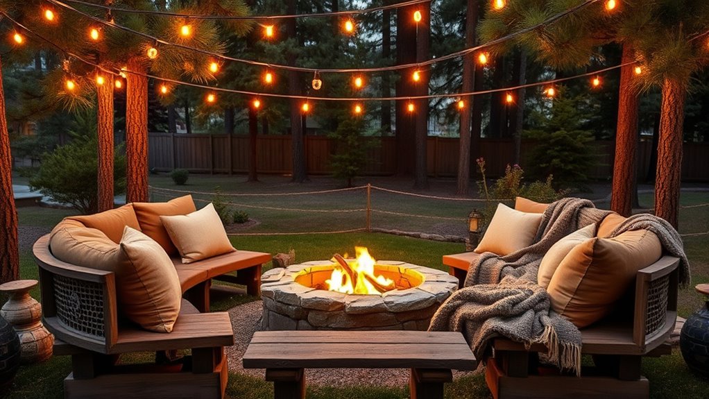 cozy fire pit retreat