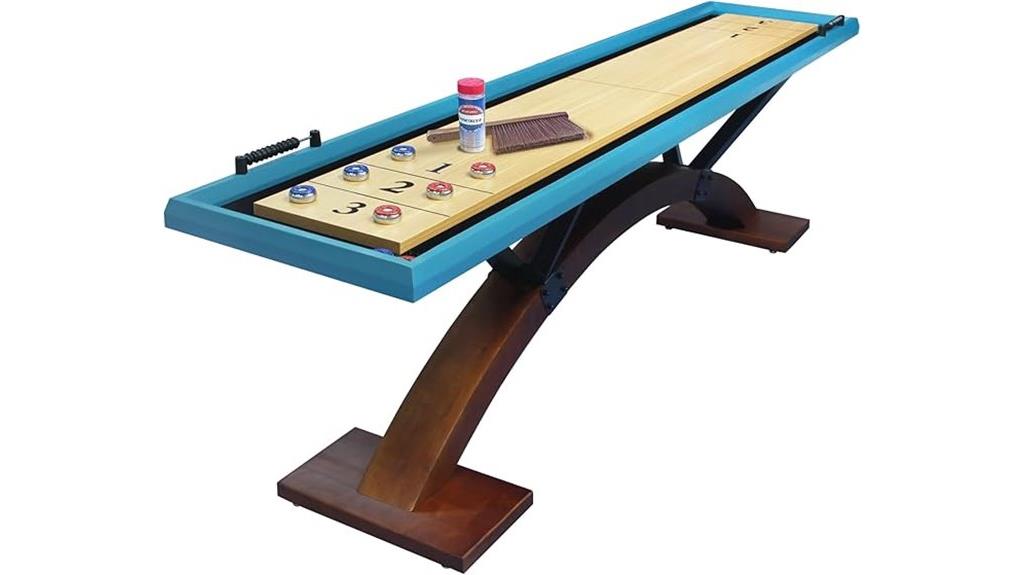 curved base shuffleboard table
