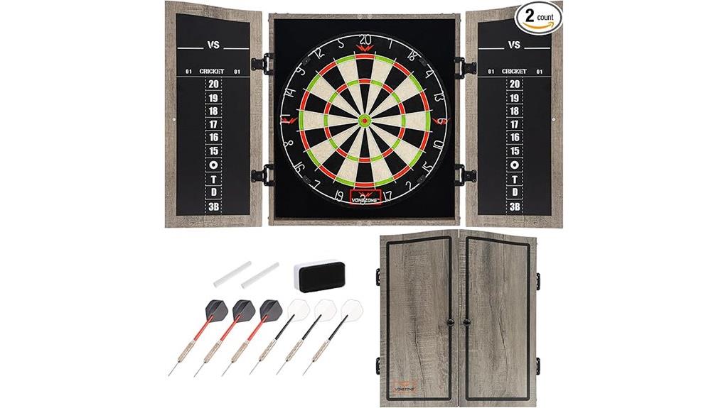 dartboard cabinet with scoreboard