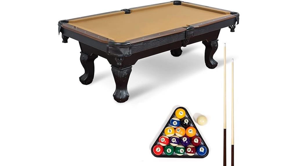 deluxe tan 87 inch billiard