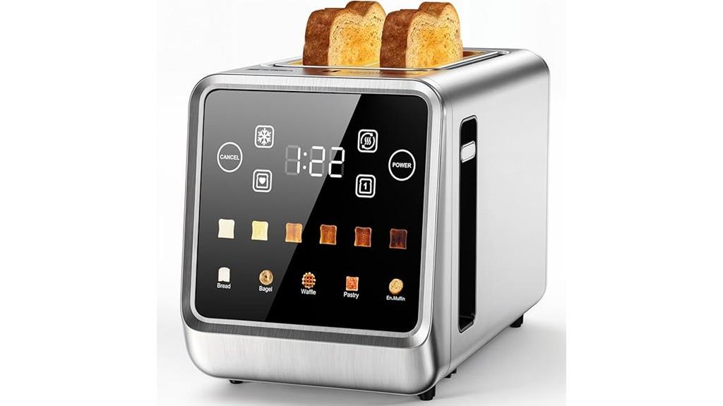 digital stainless steel toaster