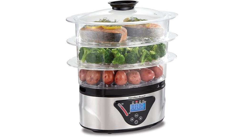 digital steamer and rice cooker