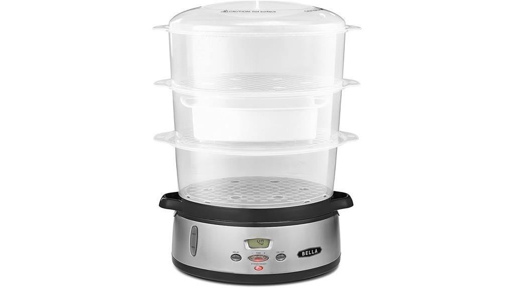 digital triple tier steamer