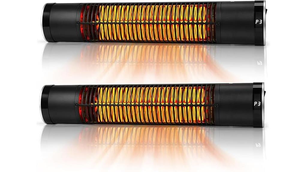 dual 1500w infrared heaters