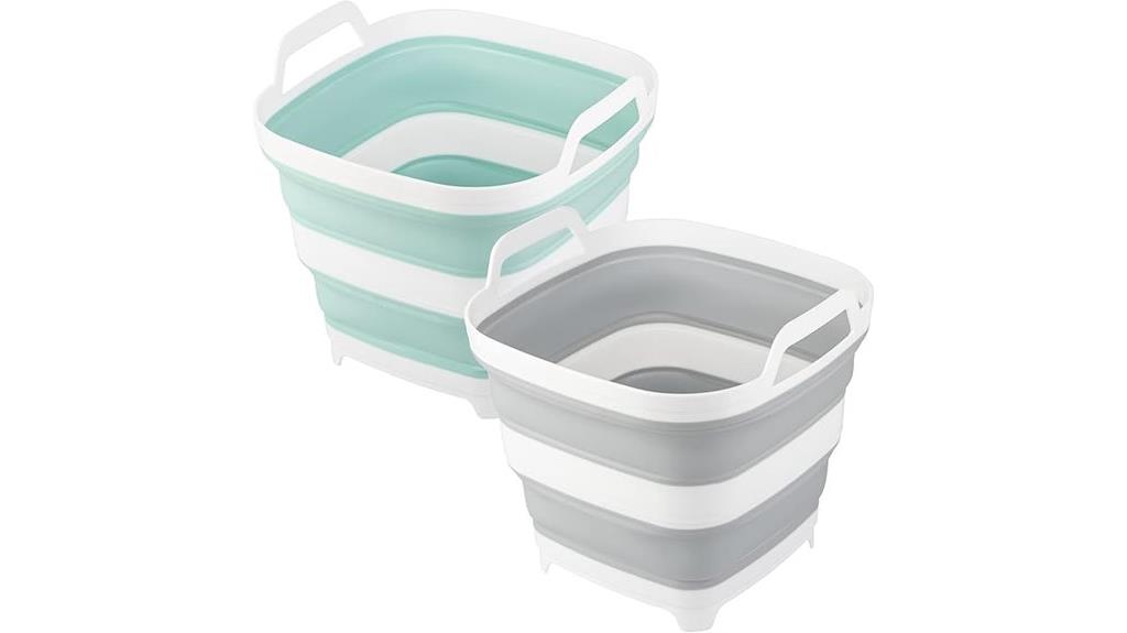 dual collapsible ice buckets