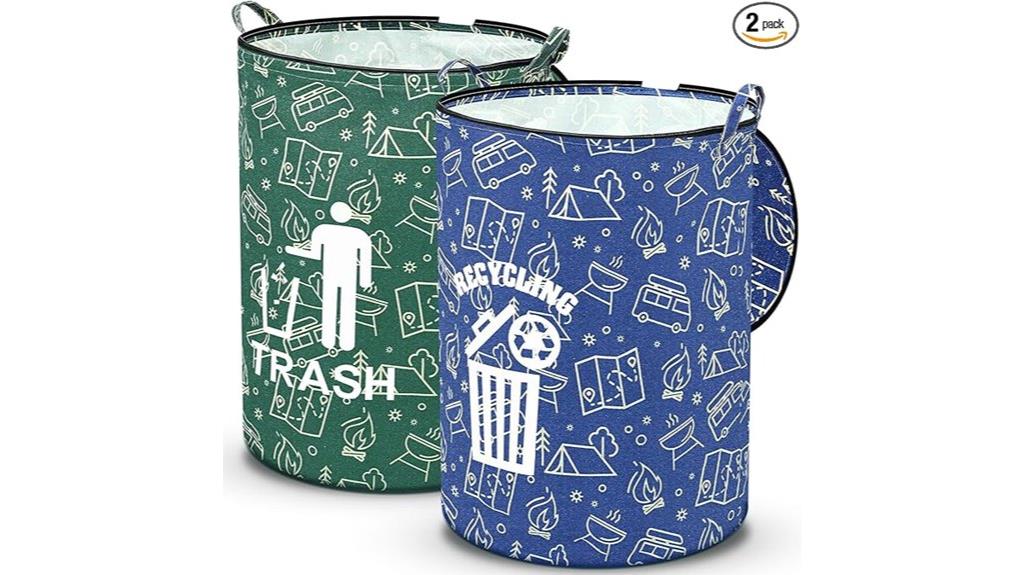 dual portable waste bins