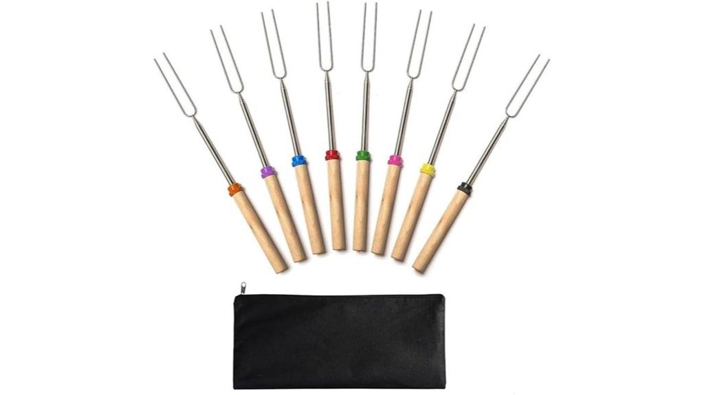 eight marshmallow roasting sticks