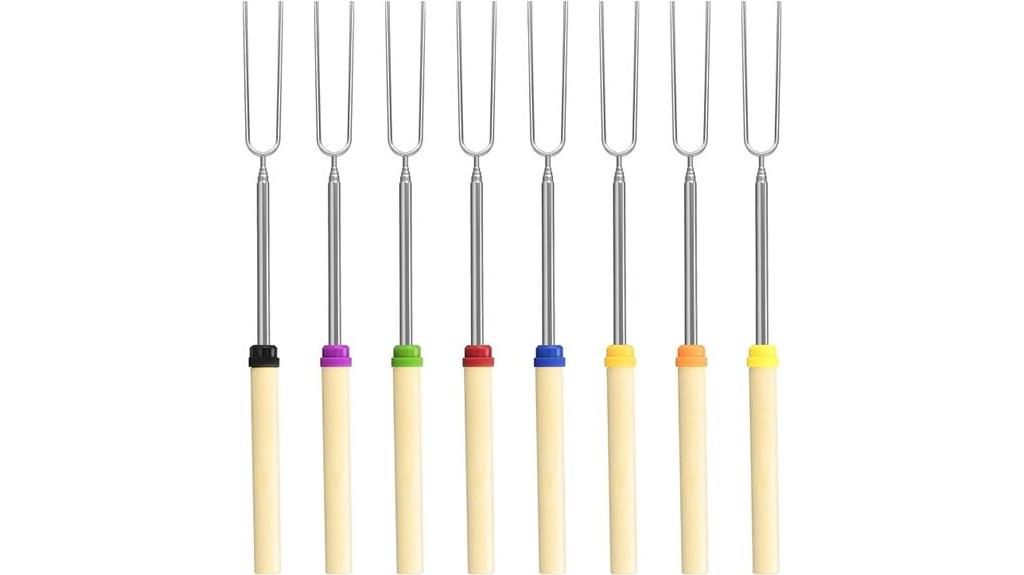 eight piece extendable marshmallow sticks