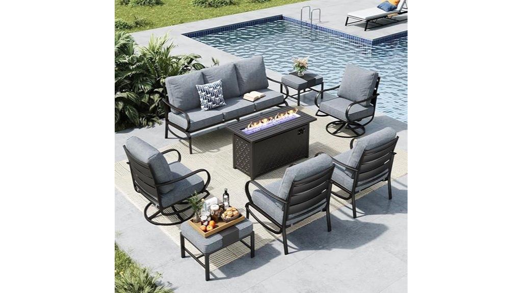 eight piece patio furniture