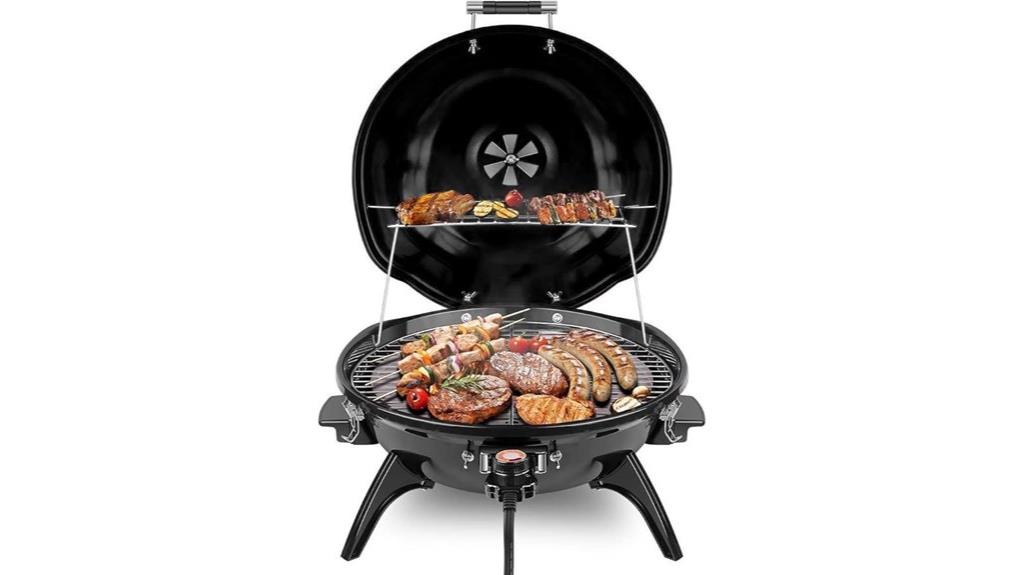 electric outdoor grilling appliance