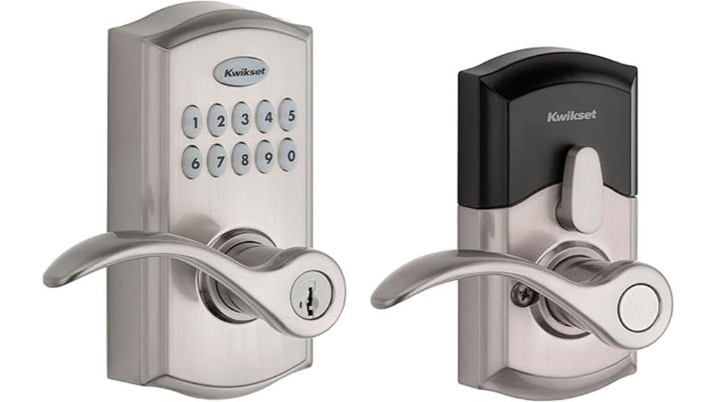 electronic keypad door lever