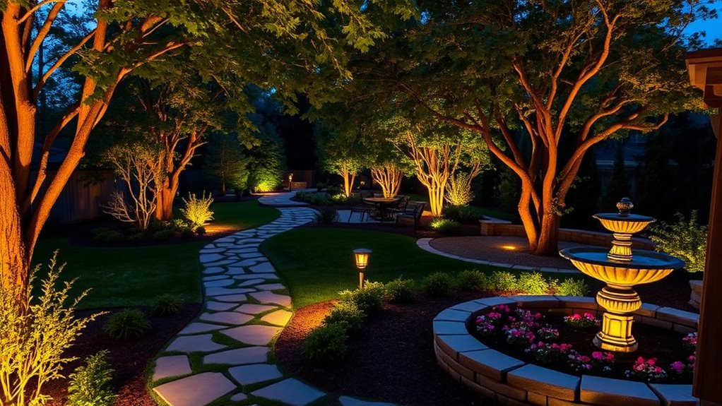 enhancing landscape with lighting