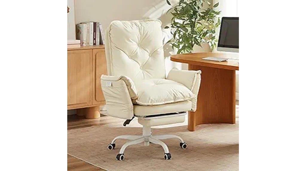 ergonomic office chair with footrest