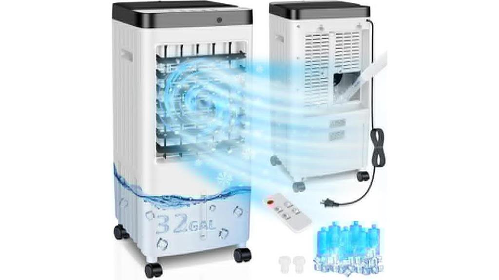 evaporative cooler with large tank