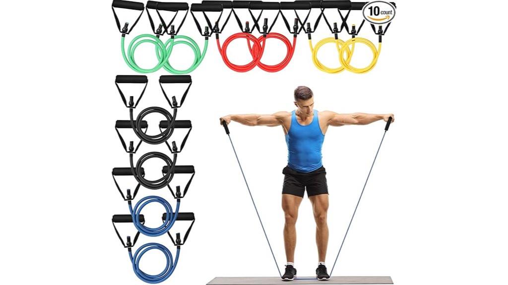 exercise resistance bands handles