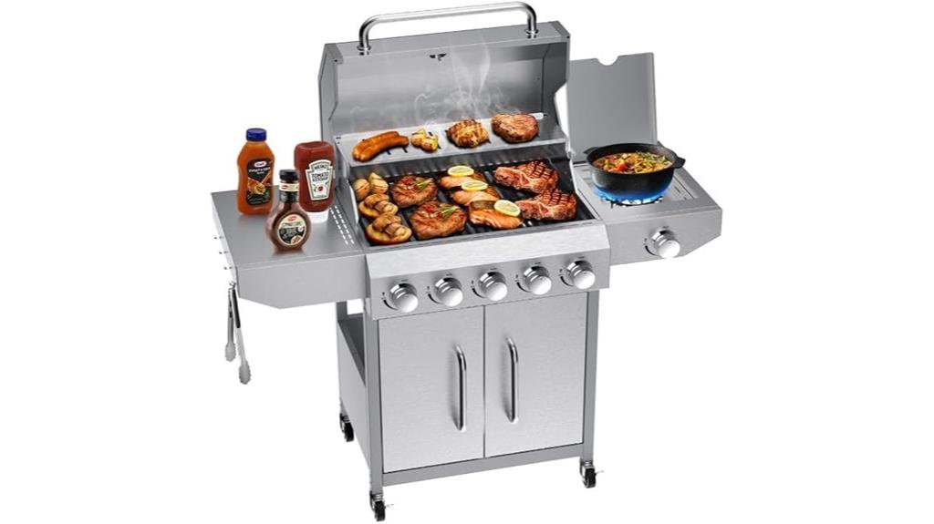 five burner propane grill