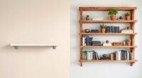 floating versus bracket shelving