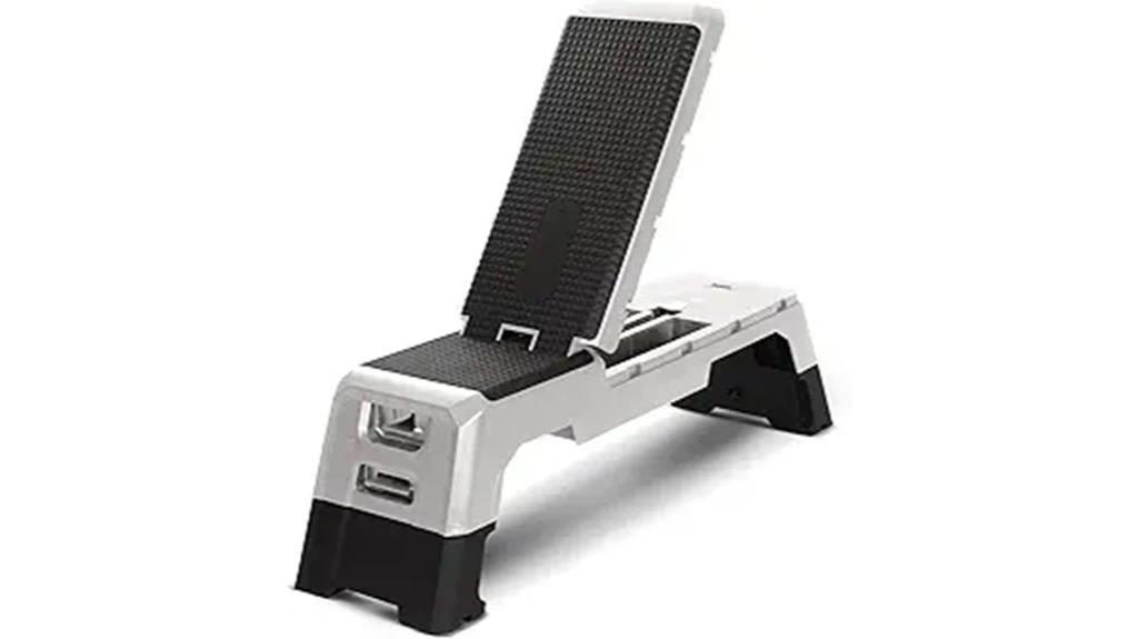 foldable silver adjustable bench