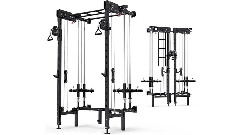 foldable squat rack combo