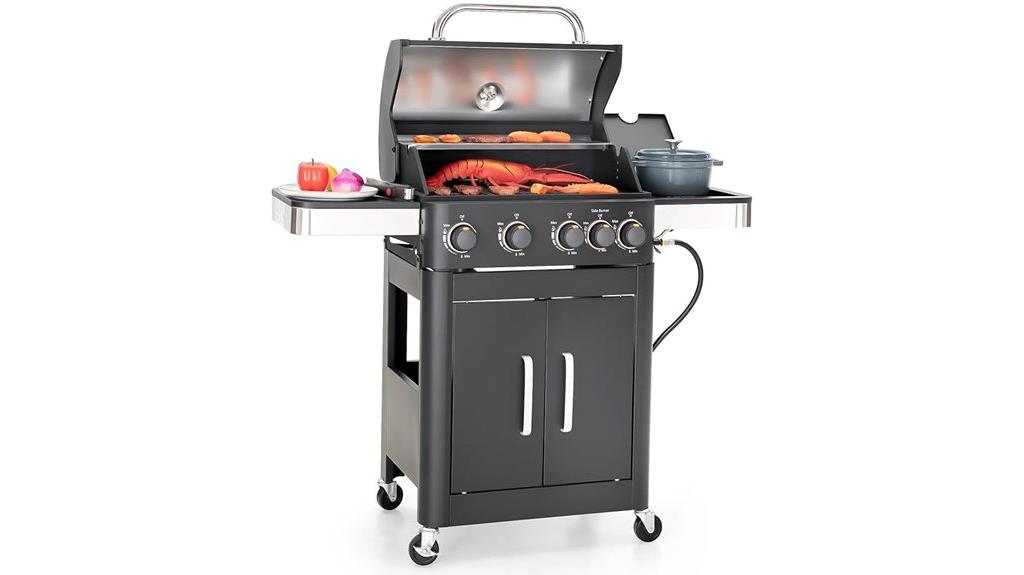four burner propane grill