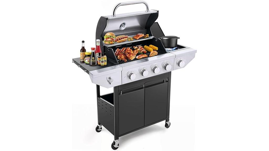 four burner propane grill
