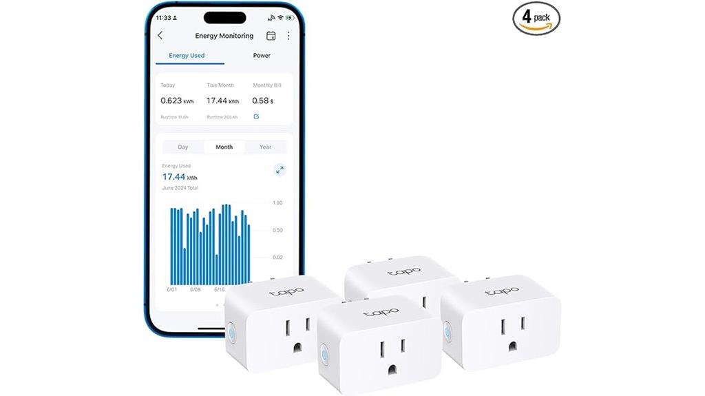 four pack tapo smart plugs