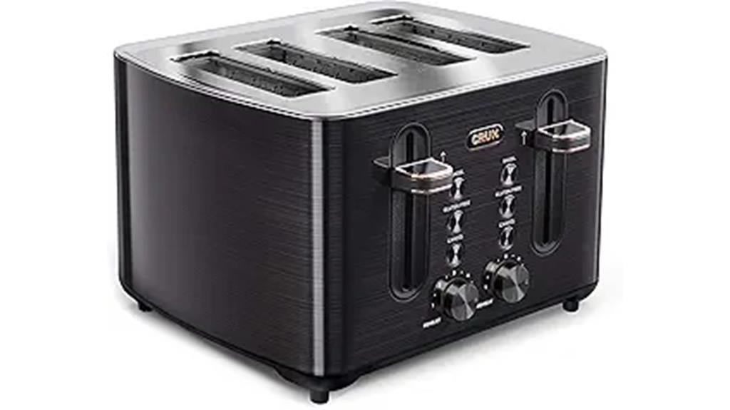 four slice wide slot toaster