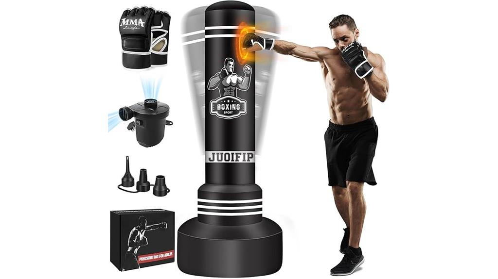 free standing punching bag set