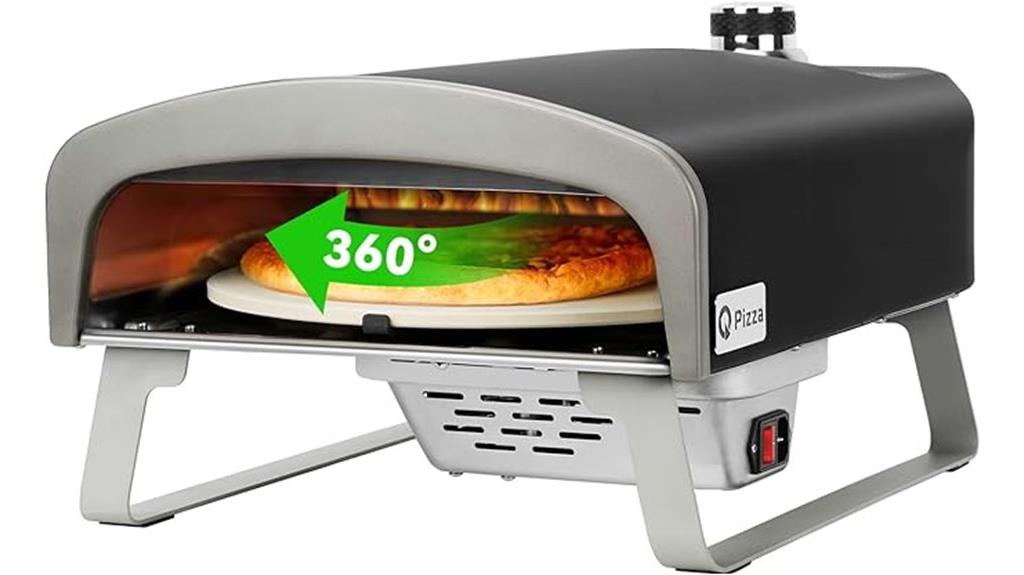 gas powered rotating pizza oven