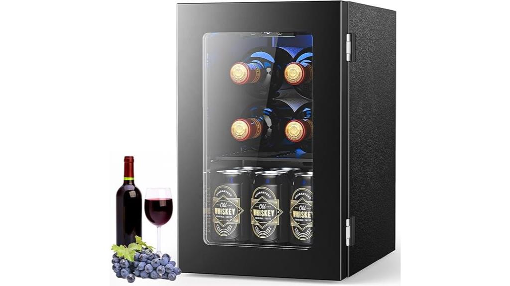 glass door mini wine fridge