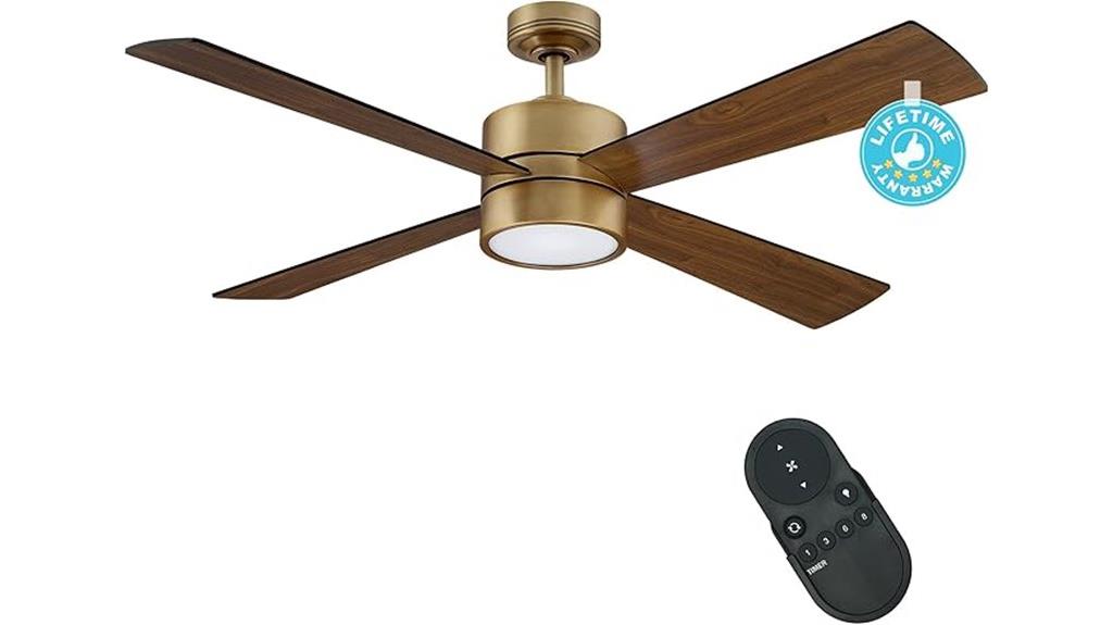 gold ceiling fan with remote