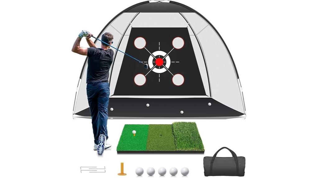 golf practice net setup