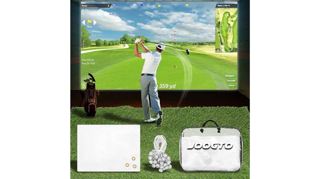 golf screen with grommets