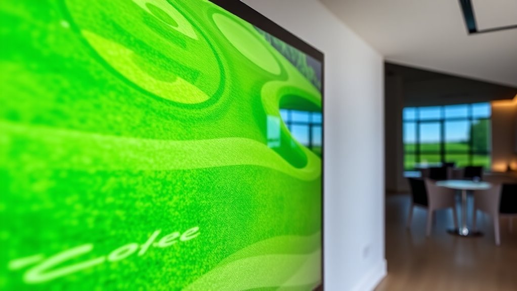 golf simulator screen selection