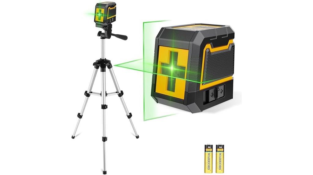 green cross line laser