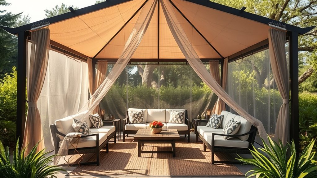 heavy duty gazebo mosquito netting