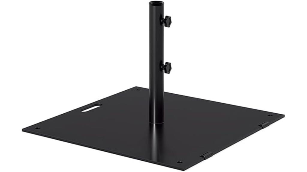 heavy square steel base