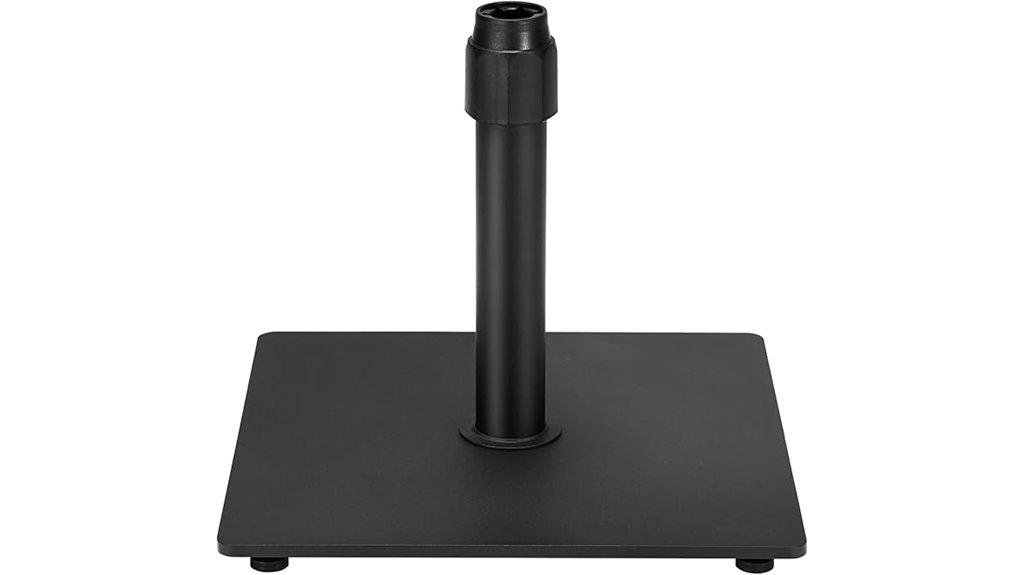 heavy steel square base