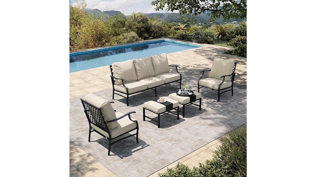 heras 5 piece patio set